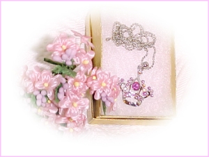 Pink Crown Necklace